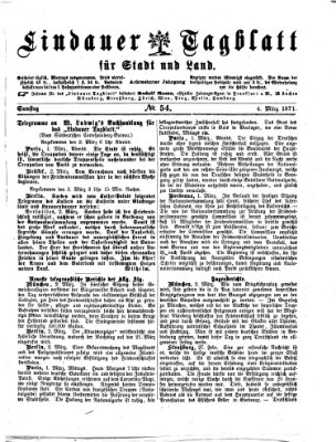 Lindauer Tagblatt für Stadt und Land Samstag 4. März 1871