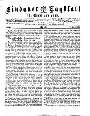 Lindauer Tagblatt für Stadt und Land Dienstag 18. April 1871