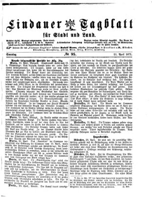 Lindauer Tagblatt für Stadt und Land Sonntag 23. April 1871