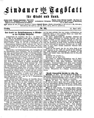 Lindauer Tagblatt für Stadt und Land Dienstag 25. April 1871