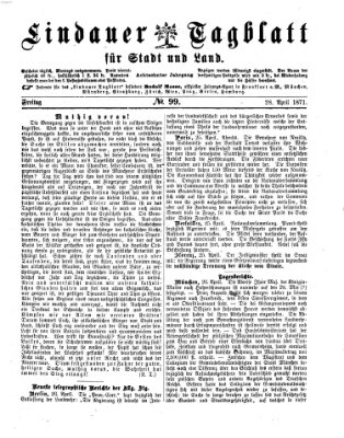 Lindauer Tagblatt für Stadt und Land Freitag 28. April 1871