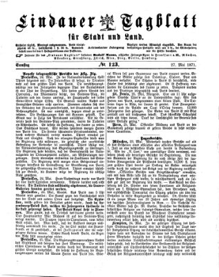 Lindauer Tagblatt für Stadt und Land Samstag 27. Mai 1871