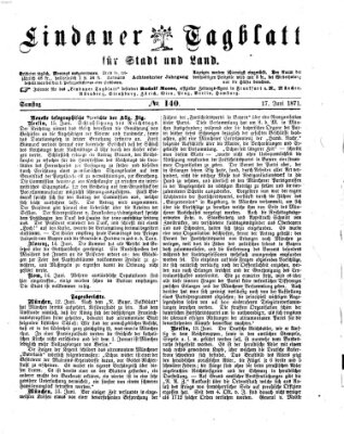 Lindauer Tagblatt für Stadt und Land Samstag 17. Juni 1871