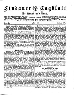 Lindauer Tagblatt für Stadt und Land Donnerstag 22. Juni 1871