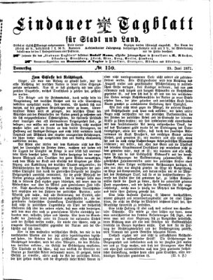 Lindauer Tagblatt für Stadt und Land Donnerstag 29. Juni 1871