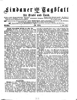 Lindauer Tagblatt für Stadt und Land Samstag 1. Juli 1871