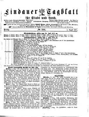 Lindauer Tagblatt für Stadt und Land Freitag 4. August 1871