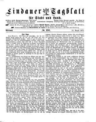 Lindauer Tagblatt für Stadt und Land Mittwoch 16. August 1871