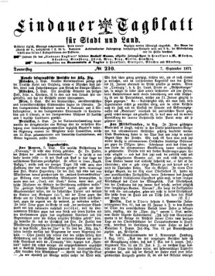 Lindauer Tagblatt für Stadt und Land Donnerstag 7. September 1871