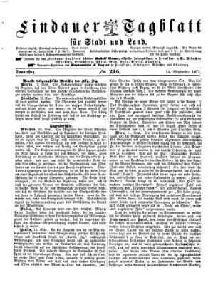 Lindauer Tagblatt für Stadt und Land Donnerstag 14. September 1871