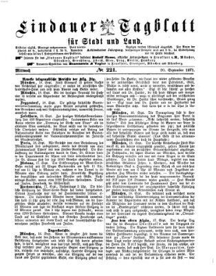 Lindauer Tagblatt für Stadt und Land Mittwoch 20. September 1871