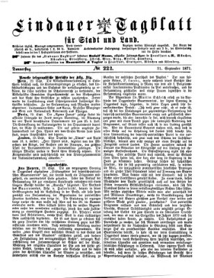 Lindauer Tagblatt für Stadt und Land Donnerstag 21. September 1871