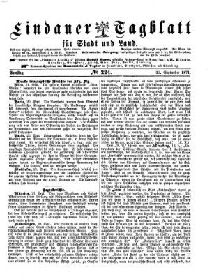 Lindauer Tagblatt für Stadt und Land Samstag 23. September 1871