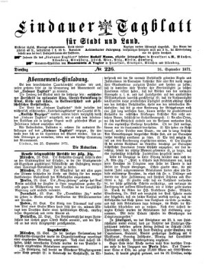 Lindauer Tagblatt für Stadt und Land Dienstag 26. September 1871