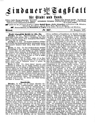 Lindauer Tagblatt für Stadt und Land Mittwoch 27. September 1871