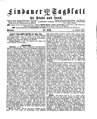 Lindauer Tagblatt für Stadt und Land Mittwoch 4. Oktober 1871