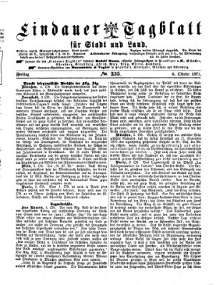 Lindauer Tagblatt für Stadt und Land Freitag 6. Oktober 1871