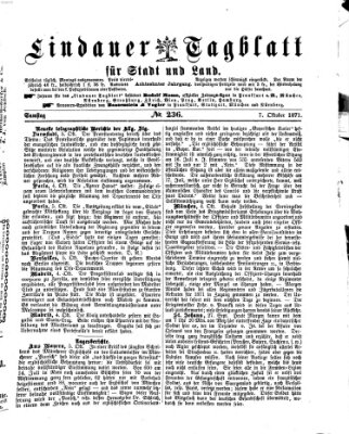 Lindauer Tagblatt für Stadt und Land Samstag 7. Oktober 1871