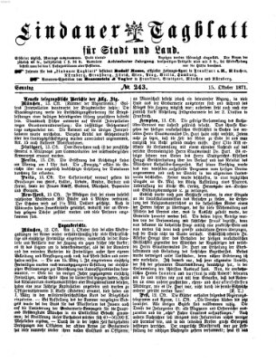 Lindauer Tagblatt für Stadt und Land Sonntag 15. Oktober 1871