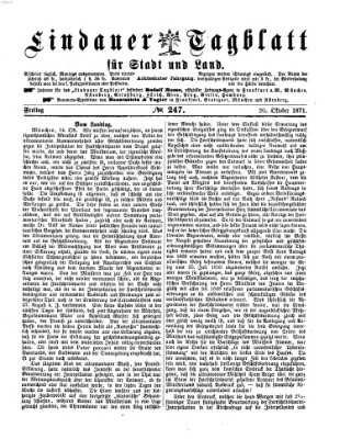 Lindauer Tagblatt für Stadt und Land Freitag 20. Oktober 1871