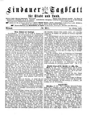 Lindauer Tagblatt für Stadt und Land Mittwoch 25. Oktober 1871