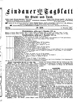 Lindauer Tagblatt für Stadt und Land Freitag 3. November 1871