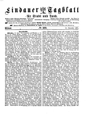 Lindauer Tagblatt für Stadt und Land Mittwoch 15. November 1871