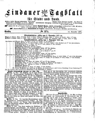 Lindauer Tagblatt für Stadt und Land Samstag 18. November 1871