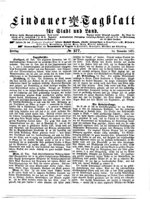 Lindauer Tagblatt für Stadt und Land Freitag 24. November 1871