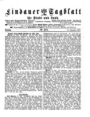 Lindauer Tagblatt für Stadt und Land Samstag 25. November 1871