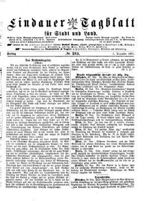 Lindauer Tagblatt für Stadt und Land Freitag 1. Dezember 1871