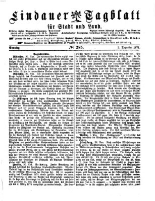 Lindauer Tagblatt für Stadt und Land Sonntag 3. Dezember 1871