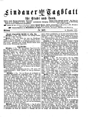 Lindauer Tagblatt für Stadt und Land Mittwoch 6. Dezember 1871