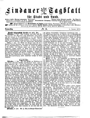 Lindauer Tagblatt für Stadt und Land Donnerstag 4. Januar 1872