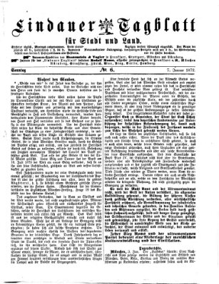 Lindauer Tagblatt für Stadt und Land Sonntag 7. Januar 1872