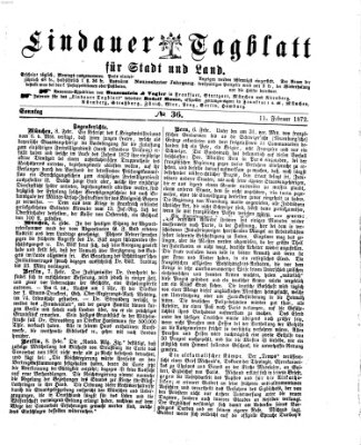 Lindauer Tagblatt für Stadt und Land Sonntag 11. Februar 1872