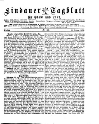 Lindauer Tagblatt für Stadt und Land Freitag 16. Februar 1872