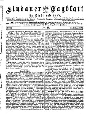 Lindauer Tagblatt für Stadt und Land Dienstag 20. Februar 1872