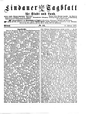 Lindauer Tagblatt für Stadt und Land Mittwoch 21. Februar 1872