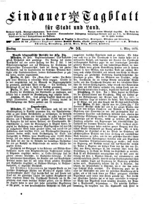 Lindauer Tagblatt für Stadt und Land Freitag 1. März 1872