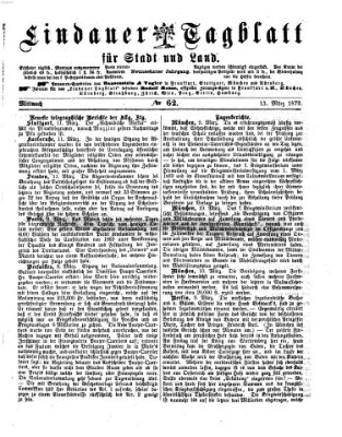 Lindauer Tagblatt für Stadt und Land Mittwoch 13. März 1872