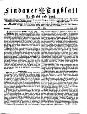 Lindauer Tagblatt für Stadt und Land Samstag 27. April 1872