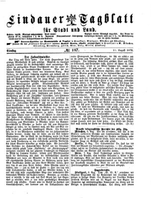 Lindauer Tagblatt für Stadt und Land Samstag 10. August 1872