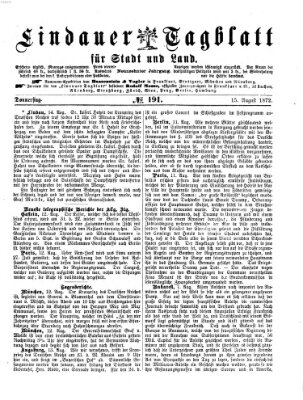 Lindauer Tagblatt für Stadt und Land Donnerstag 15. August 1872