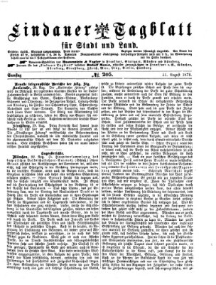 Lindauer Tagblatt für Stadt und Land Samstag 31. August 1872