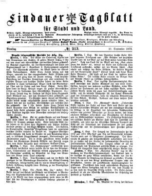 Lindauer Tagblatt für Stadt und Land Dienstag 10. September 1872