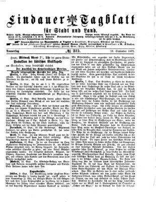 Lindauer Tagblatt für Stadt und Land Donnerstag 12. September 1872