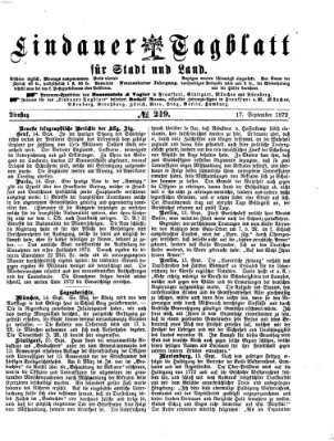 Lindauer Tagblatt für Stadt und Land Dienstag 17. September 1872