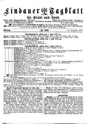 Lindauer Tagblatt für Stadt und Land Mittwoch 18. September 1872