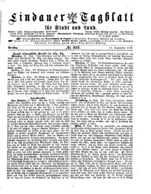 Lindauer Tagblatt für Stadt und Land Samstag 21. September 1872